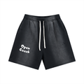Coastal Drift Distressed Shorts — Black